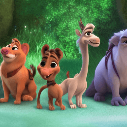 AI generated: Some cute disney animal characters that look different to any other disney characters