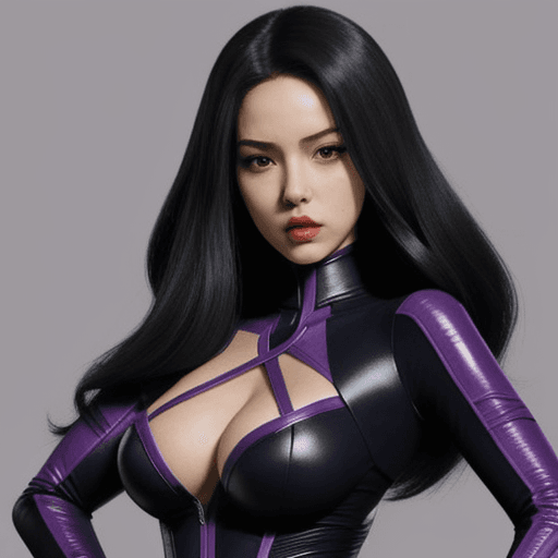 AI generated: psylocke , x-men , black costume 