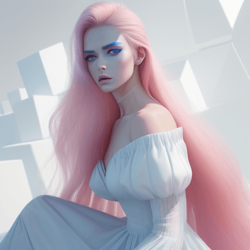 AI generated: Hyper realistic eye level, ChromaV5, Realistic Vision, photo, a woman  model, long hair , make up ar...
