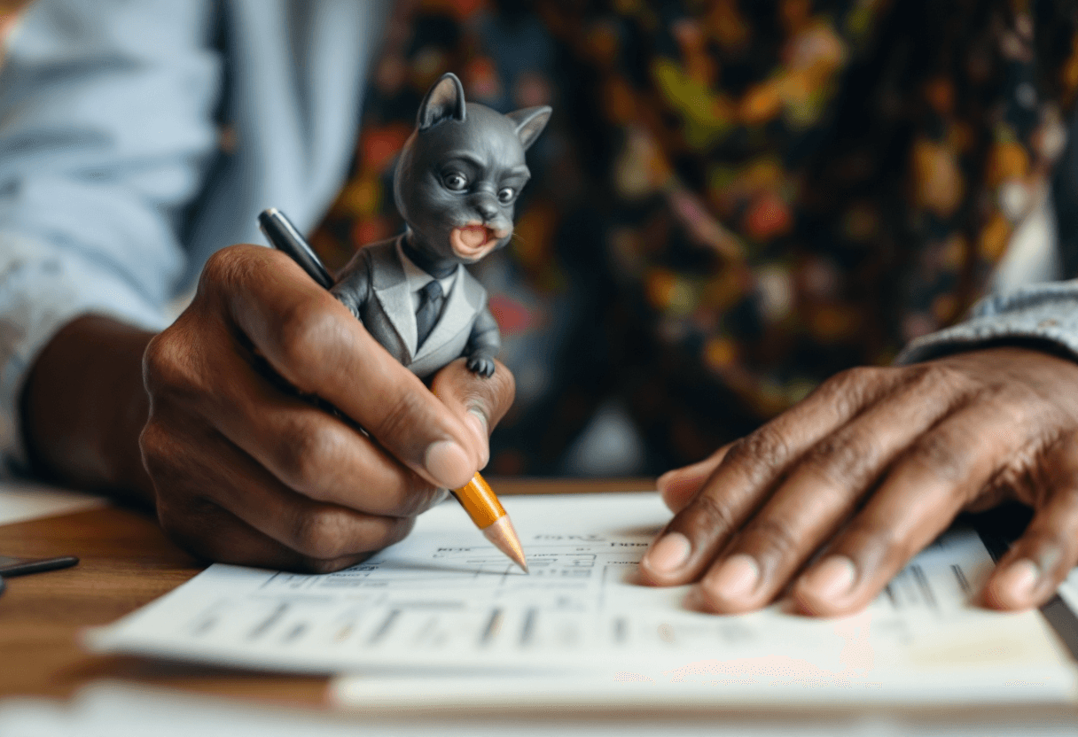 AI generated: realistic income tax preparation mage with black person