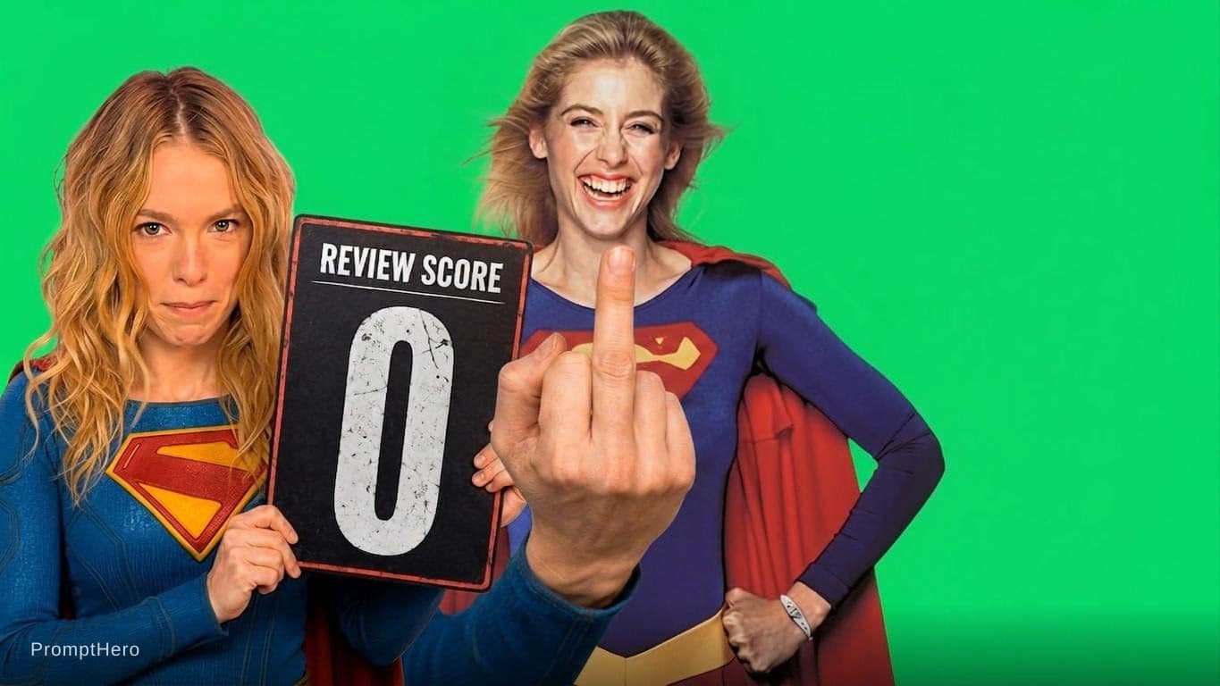 AI generated: Woman on the left gives middle finger with her right hand only