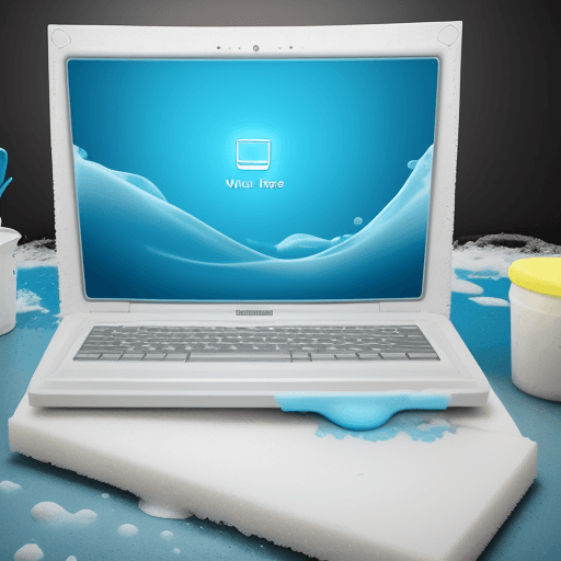AI generated: washing the computer with foam