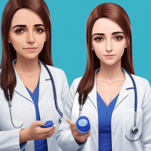 AI generated: uma medica profissional com olhos azuis