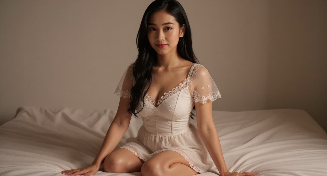 AI generated: A surreal and vibrant cinematic photograph of a beautiful 20-year-old Vietnamese woman with delicate...