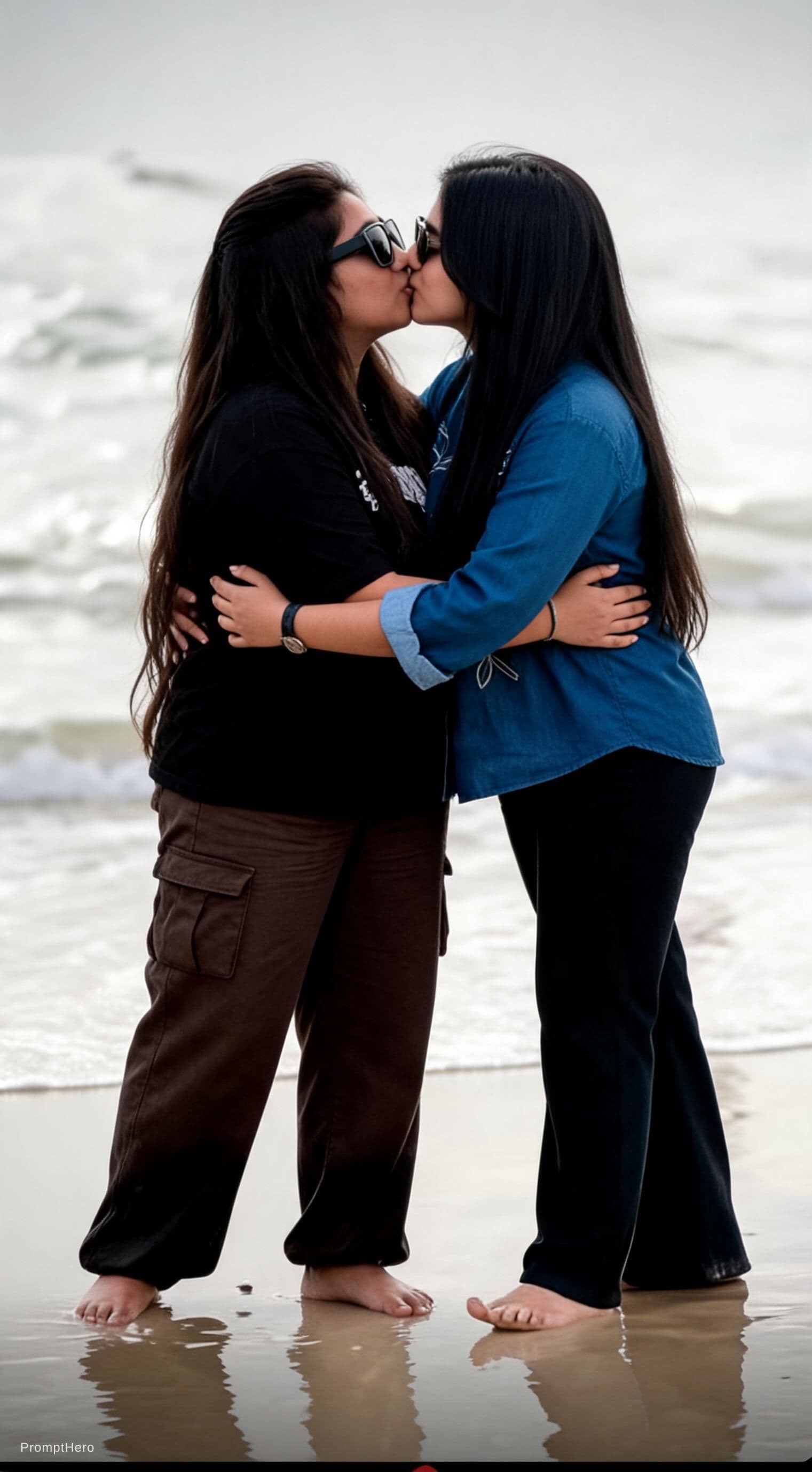 AI generated: indian couple kissing