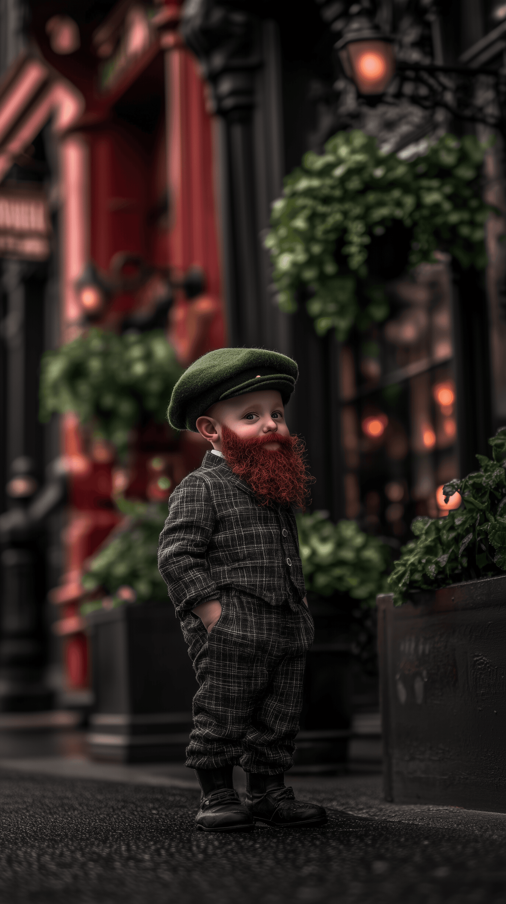 AI generated: A little leprechaun --ar 9:16 --raw --stylize 750