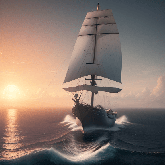 AI generated: Photo of a ultra realistic sailing ufo, dramatic light, pale sunrise, cinematic lighting, battered, ...