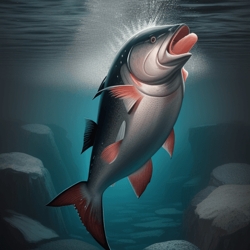 AI generated: salmon in the sea