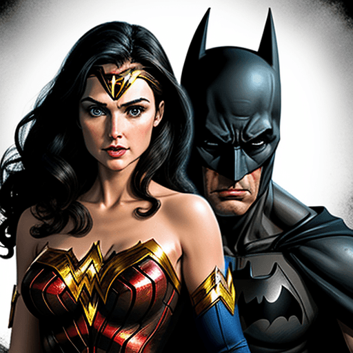 AI generated: Batman and Wonder Woman