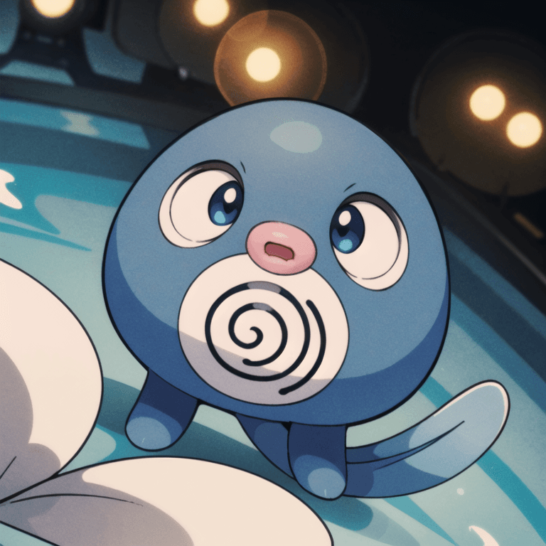 Poliwag: Tiny Tadpole | ニョロモ (Pokedex #0060) [Illustrious]