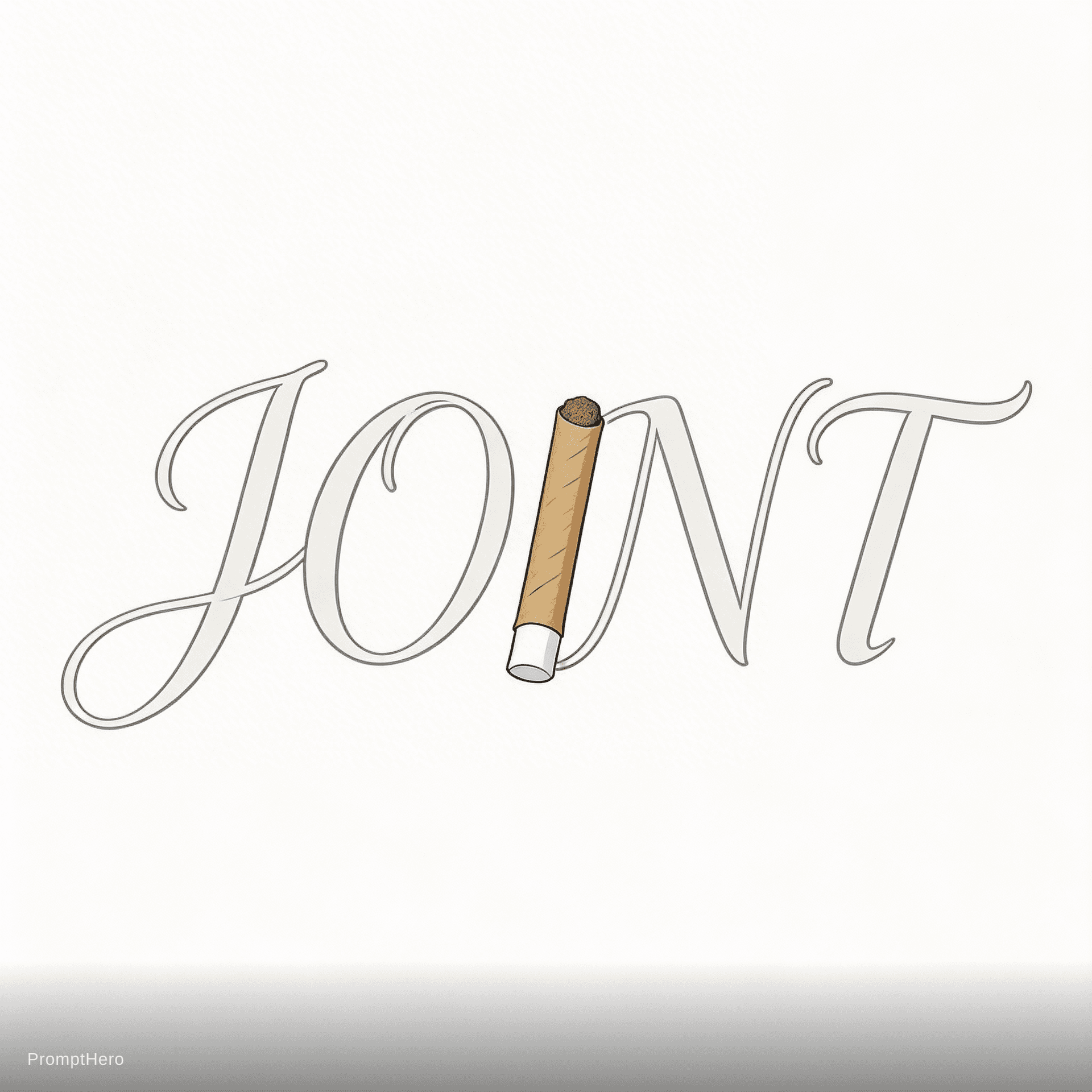 AI generated: The joint written in cursive with a joint as the I