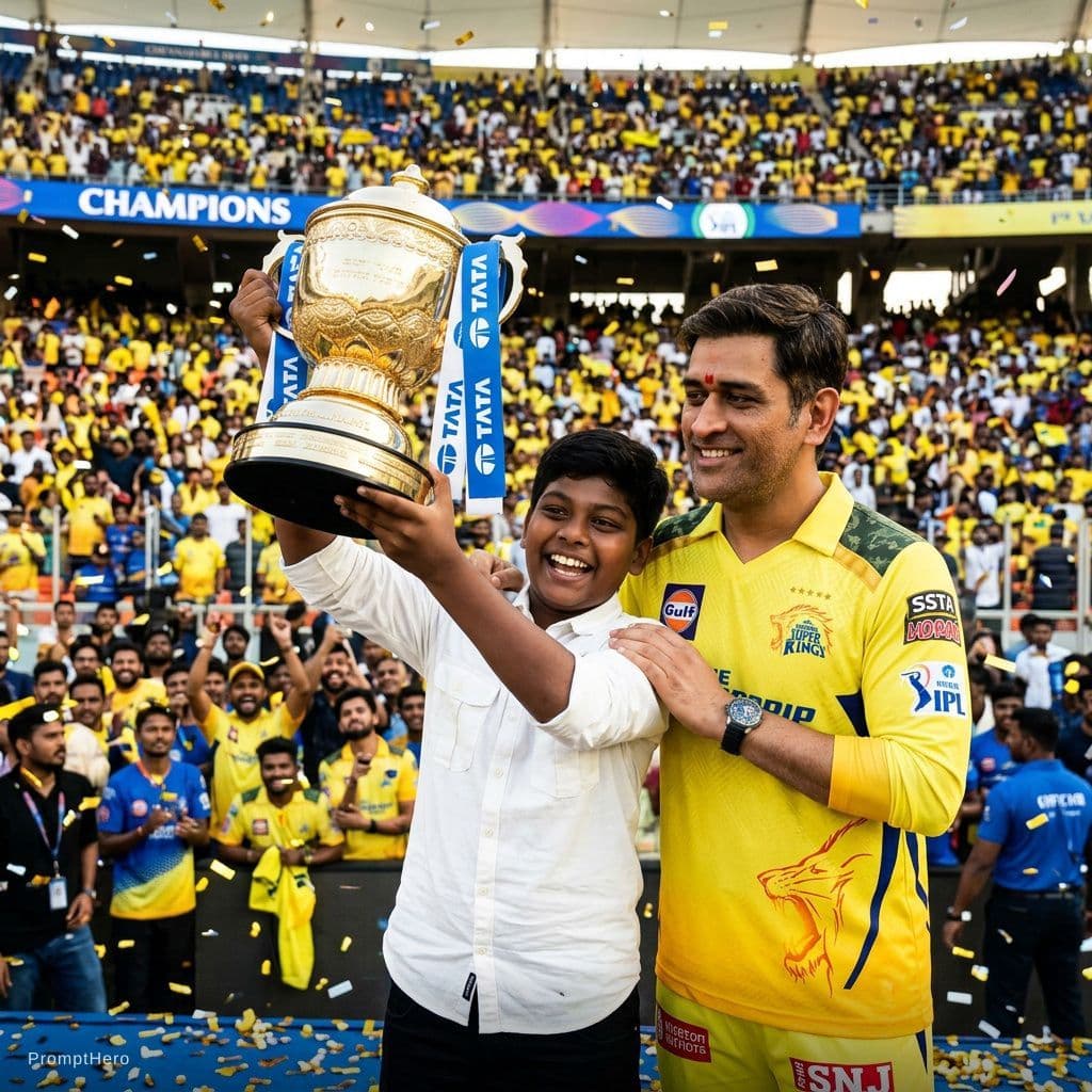 AI generated: Lifting trophy with msd csk 