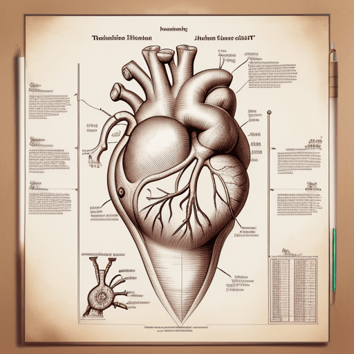 AI generated: DISNEY'S anatomy poster of human heart::  technical drawing:: infographic:: engineering blueprints::...