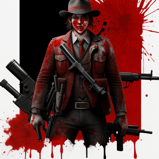 AI generated: blood and gun
