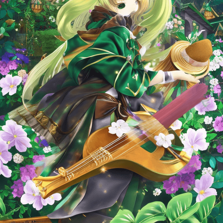 AI generated: masterpiece, best quality, (night:1. 6), 1boy, male focus, venti (genshin impact), solo, green headw...