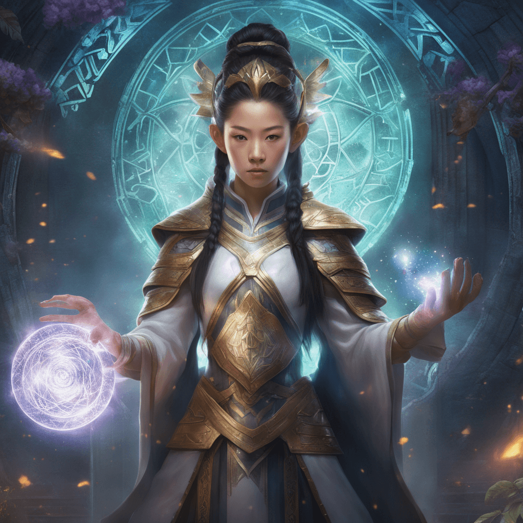 AI generated: En un mundo donde la magia y la tecnología coexisten, Hikari Nakamura descubre que es la última here...
