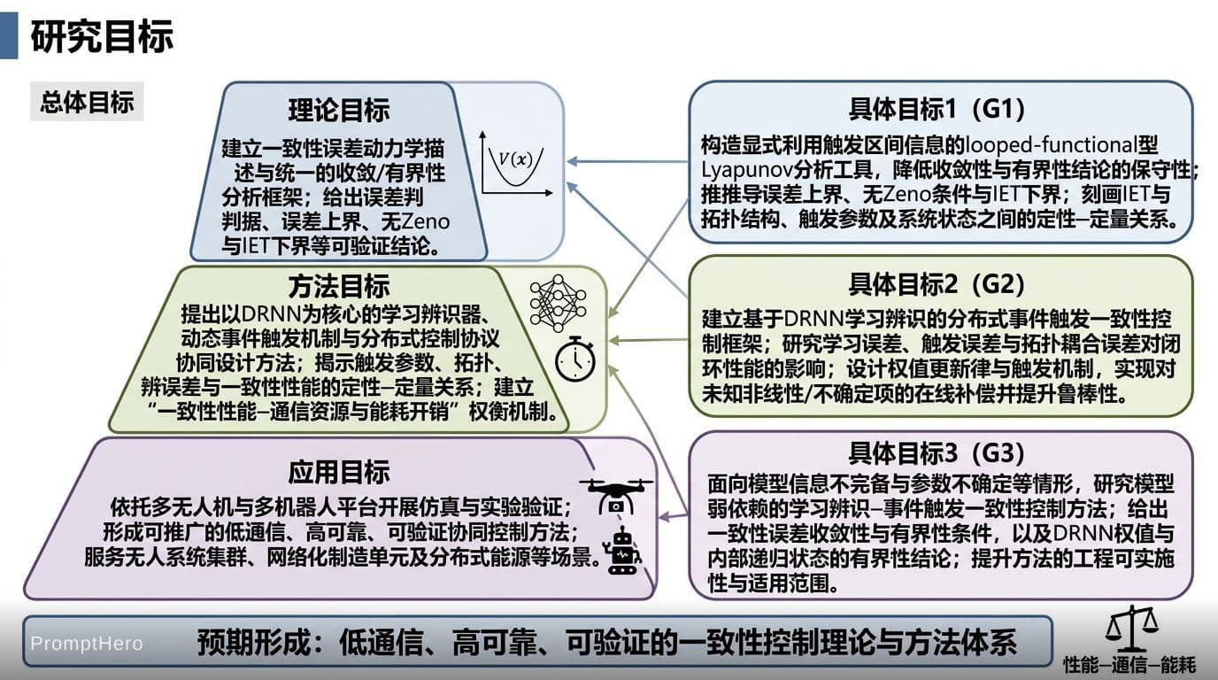 AI generated: Create a BioRender-style vector infographic. Place the panel header “研究目标” as a small caption in the...