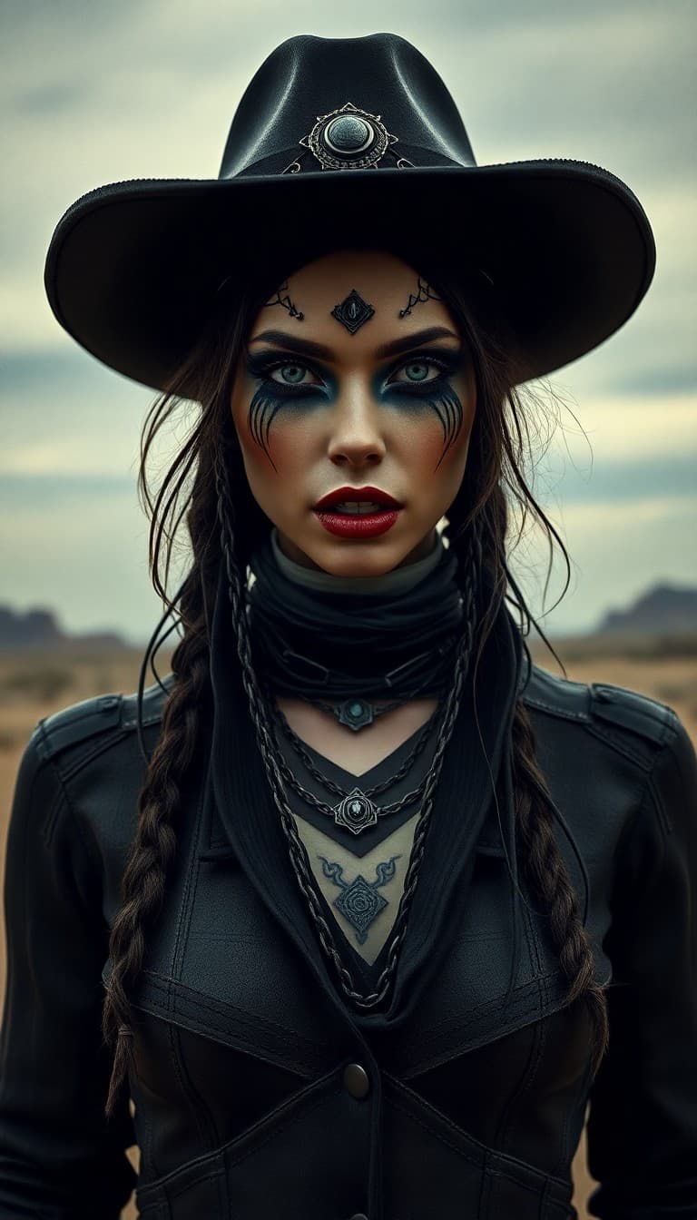 AI generated: High Noon of the Cyber Shaman: The Gothic Maiden's Reckoning

Amidst the desolate expanse of a neo-w...