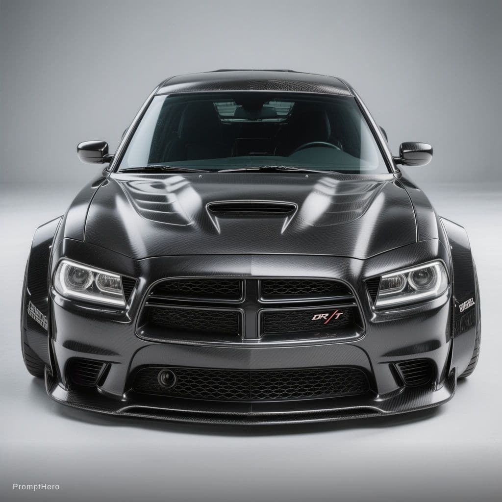 AI generated: A one-of-one 2014 Dodge Charger R/T (2011–2014 pre-facelift body), fully customized futuristic liqui...