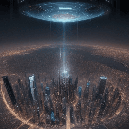 AI generated: what a big city will look like in the year 5000