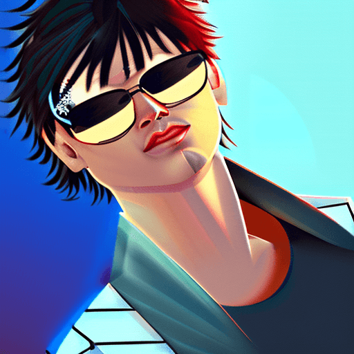 AI generated: (masterpiece, best quality, alhaitham), Young American male, 20years old, sunglasses, glowing eyes, ...