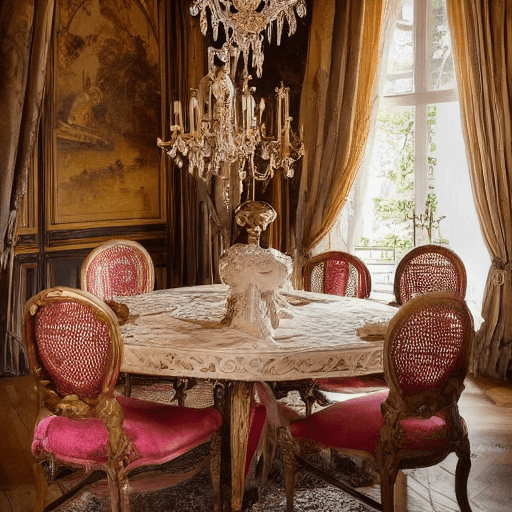 AI generated: (sumptuous allure:1.3), (Baroque chic:1.1), regal ambiance, fashion photography, 4k UHD resolution, ...