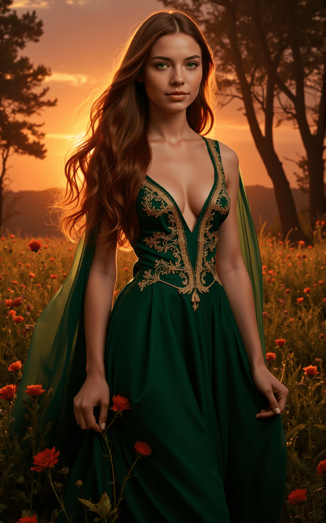 AI generated: a breathtaking digital artwork that blends the hyperrealistic detail of an oil painting with the bol...