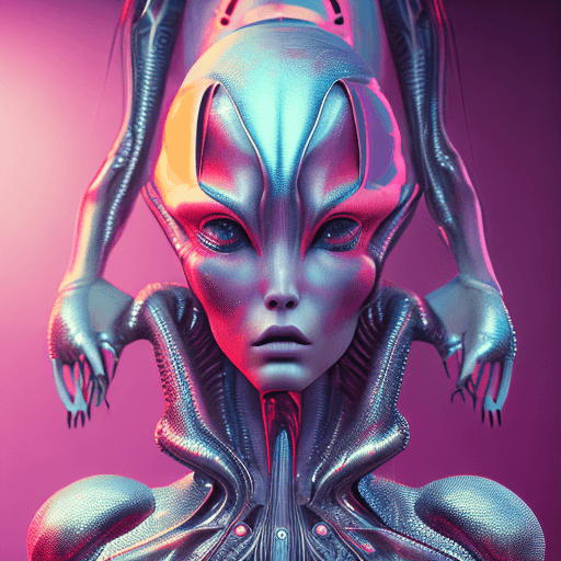 AI generated: metamorphosis, alien fashion editorial, avant-garde hyper futuristic surreal fashion, extreme detail...