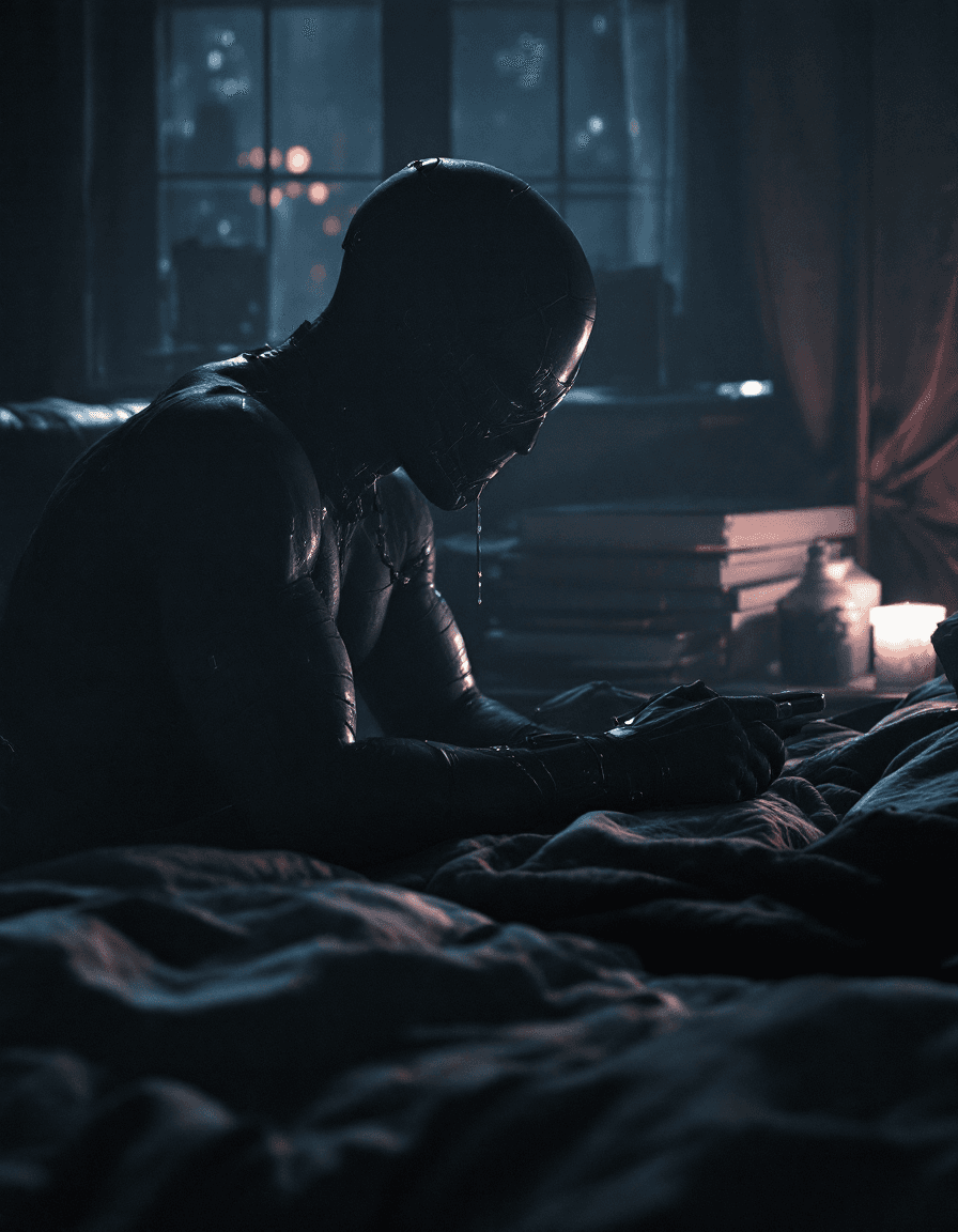 AI generated: Panam Palmer from the Cyberpunk 2077 video game, dimly lit bedroom, masterpiece, 4k quality, extreme...