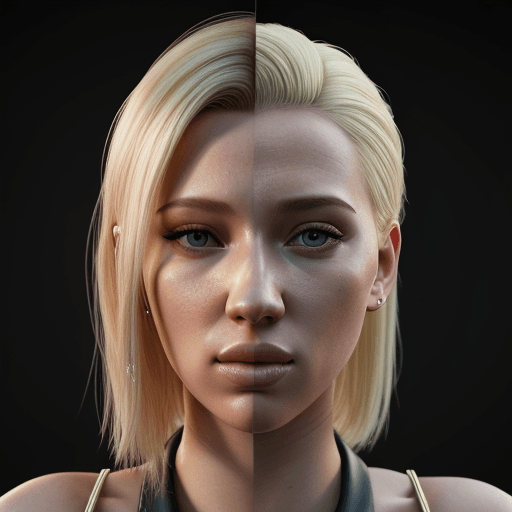 AI generated: hyper realism, high detail, octane render, 8k, Photo of a ultra realistic woman mix between Iggy Aza...