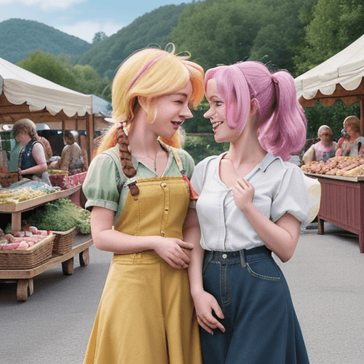 AI generated: Transport yourself to the lively town of Ponyville, the vibrant hub of friendship and community. Vis...