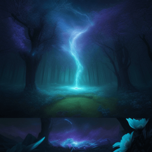 AI generated: Astral wallpaper composition with nature