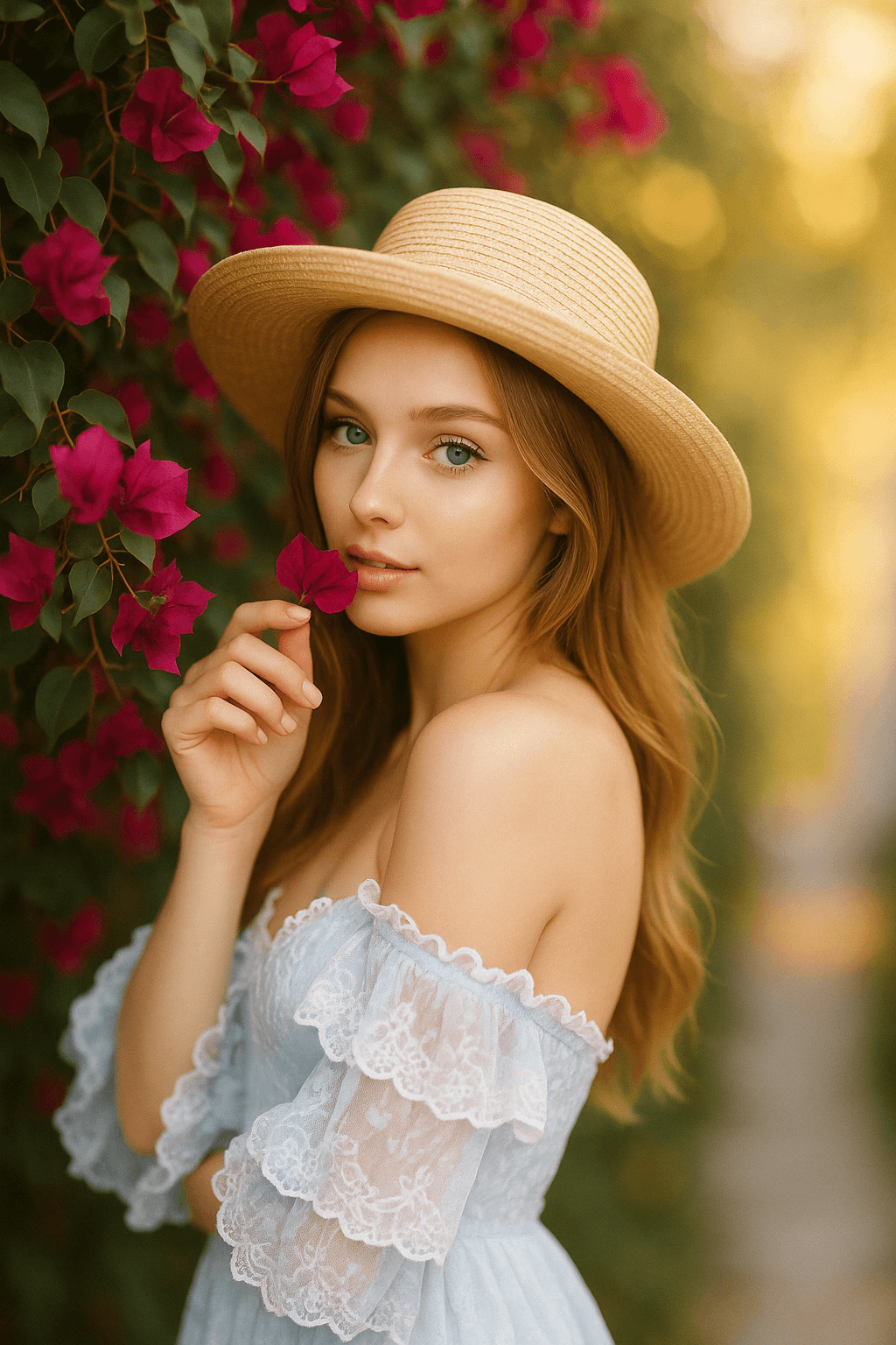 AI generated: {
  "subject": {
    "gender": "female",
    "pose": "three-quarter profile, looking directly at ...