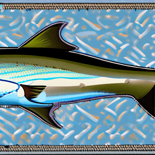 AI generated: High resolution king mackerel drawn in a cartoony style.