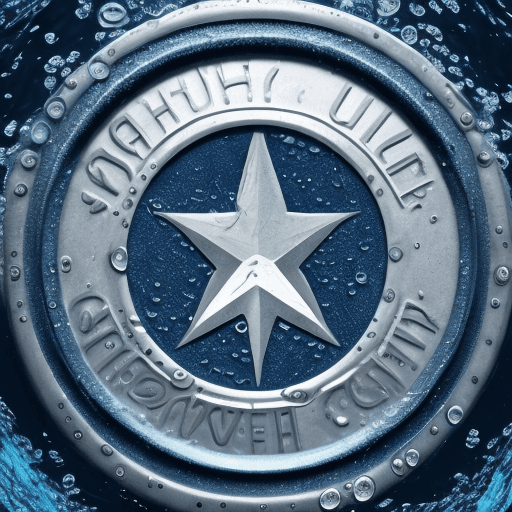AI generated: High resolution photography company logo for Blooh! Water, a premium water producer; 8k, intricate d...