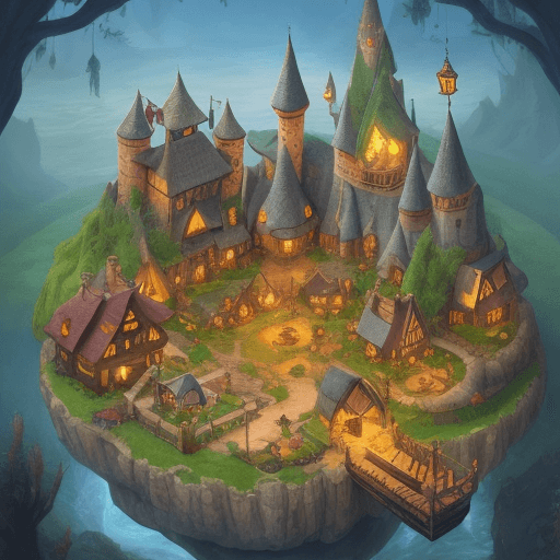 AI generated: Fantasy village