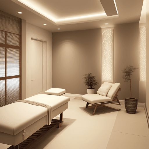 AI generated: "Transform my massage room 1.5 meters width and 3 meters length room  into a luxurious spa room with...