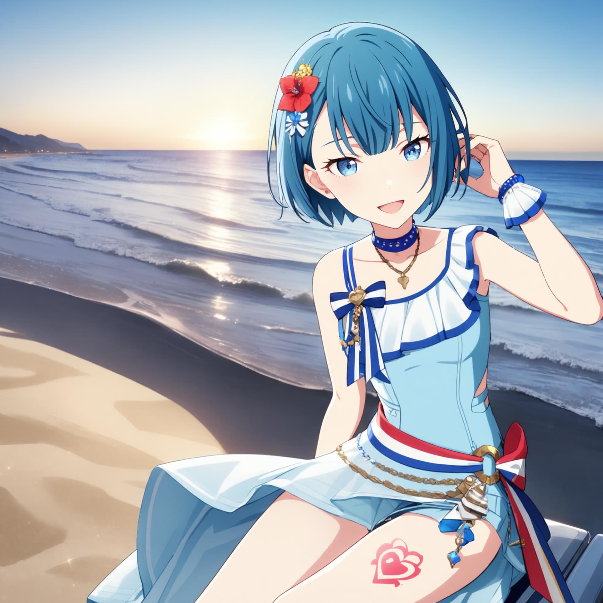 Blue Marine Frill Flair (Hinomori Shizuku) / Project SEKAI