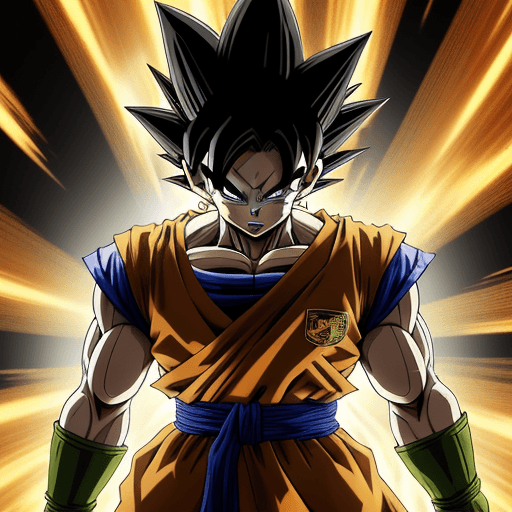 AI generated: dragon ball super wallpaper, in the style of dark yellow and dark beige, photo-realistic drawings, r...