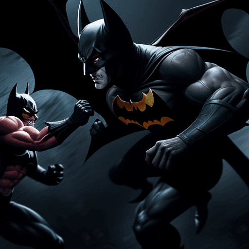 AI generated: Demon Batman fight with demon, 4k ,ultra hd