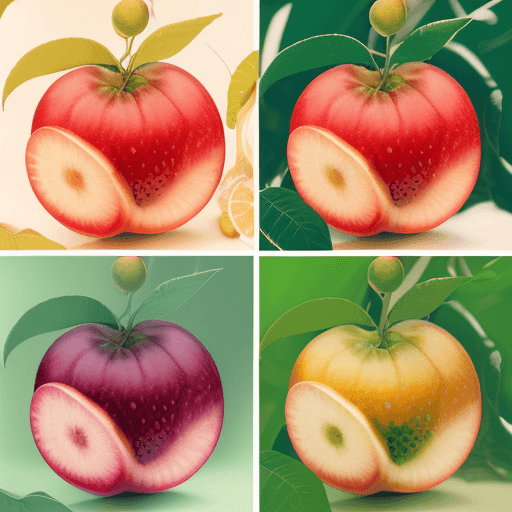 AI generated: High resolution photography coloring fruit 