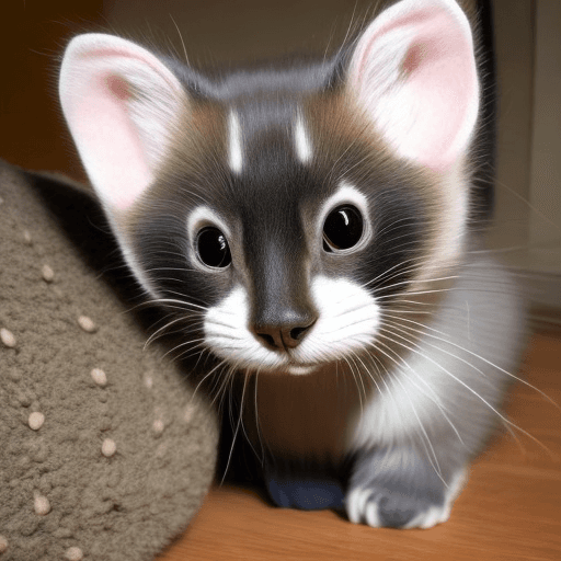 AI generated: cat and ferret hybrid