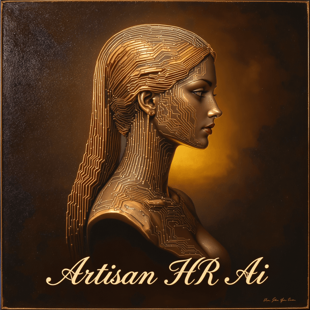 AI generated: A cameo of a beautiful woman made of copper circuits. Her hair, also made of circuitry, is straight ...
