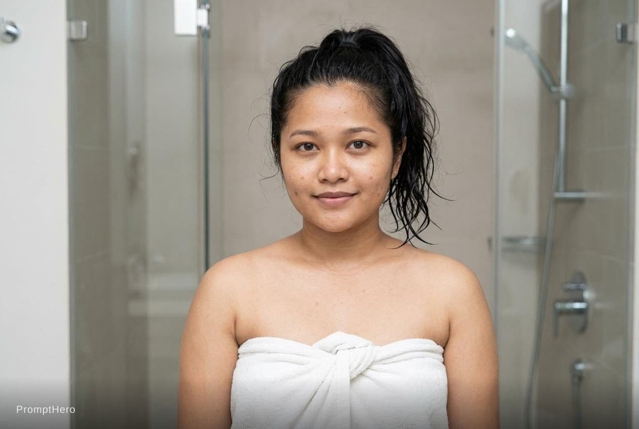AI generated: Edit the provided image of the woman to make A high-resolution, front-facing medium shot of an Indon...