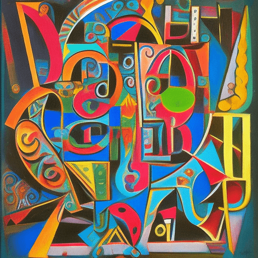 AI generated: New alphabet, Picasso style