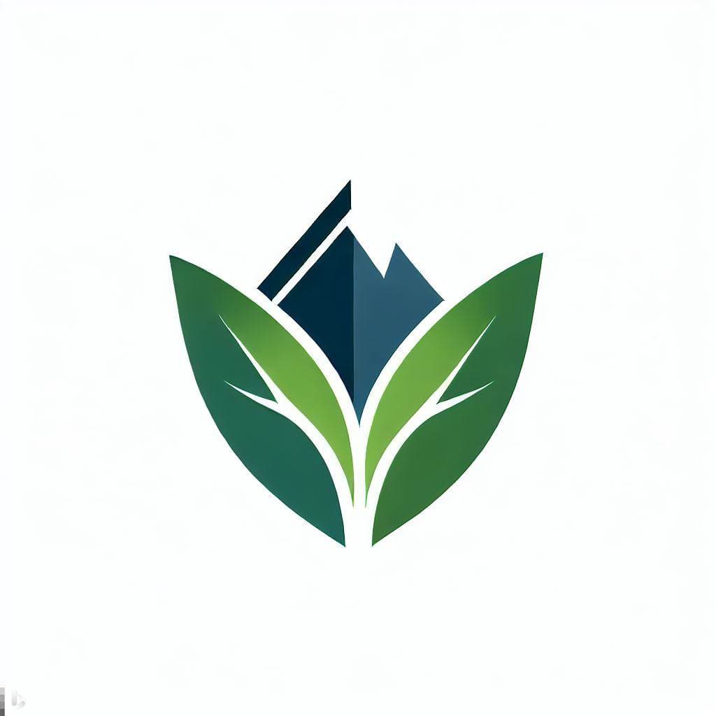 AI generated: Make a modern logo for me with a combination of mountain and leaf symbol