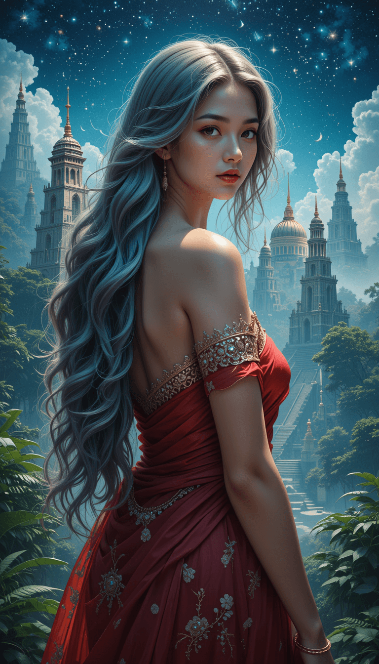 AI generated: masterpiece,best quality, renaissance style girl,dark Silver Long waves hair,Bare shoulder,beautiful...