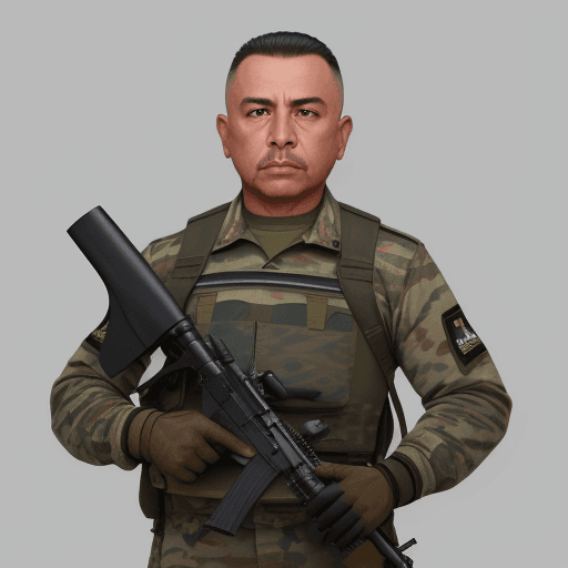 AI generated: Imagen hiper realista del Ejercito de Colombia vencedor en un combate contra la guerrilla del M19
