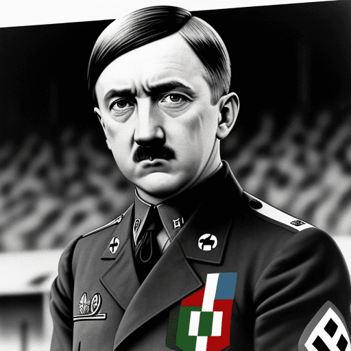 AI generated: Adolf Hitler representing and being an ambassador for Italian soccer league Serie A