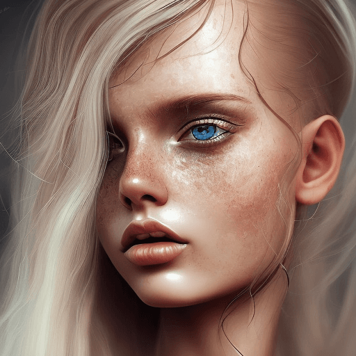 AI generated: Hyperrealistic girl Anastasia Lapshina from Odessa, Ukraine, works as a graphic designer, slender bl...